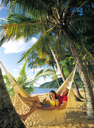 Relax in a hammock by the sea